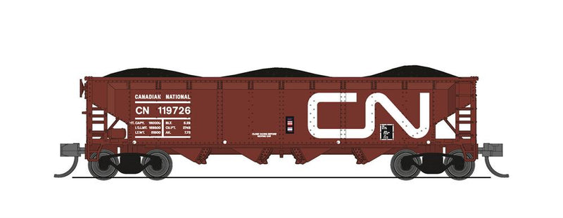 BLI 7434 ARA 70-Ton Quad Hopper, CN, 4-pack (Fantasy Paint Scheme), N Scale
