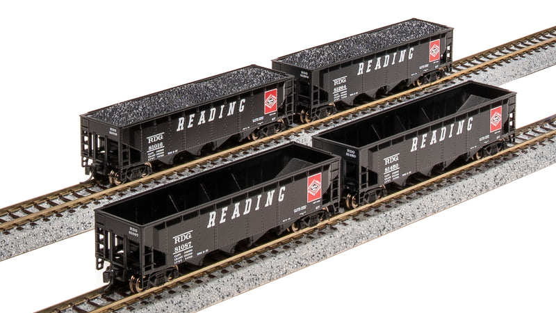 BLI 7436 ARA 70-Ton Quad Hopper, RDG, 4-pack (Fantasy Paint Scheme), N Scale