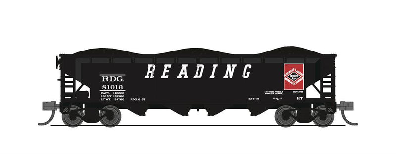 BLI 7436 ARA 70-Ton Quad Hopper, RDG, 4-pack (Fantasy Paint Scheme), N Scale