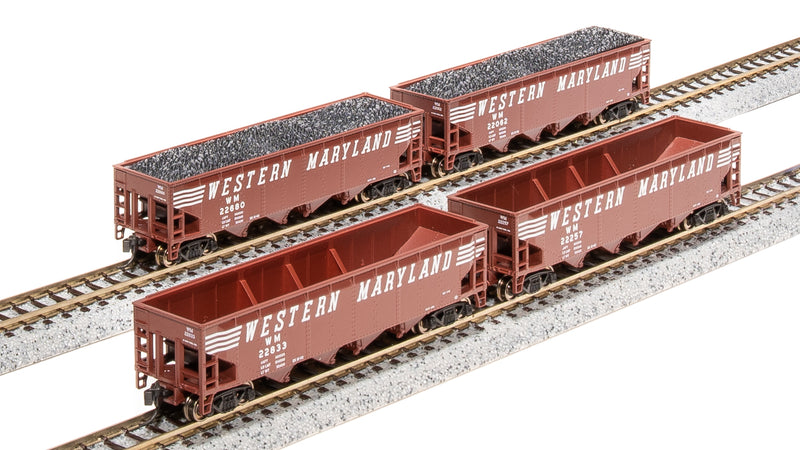 BLI 7439 ARA 70-Ton Quad Hopper, WM, 4-pack (Fantasy Paint Scheme), N Scale