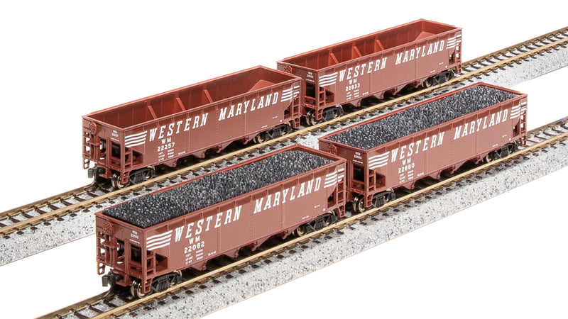 BLI 7439 ARA 70-Ton Quad Hopper, WM, 4-pack (Fantasy Paint Scheme), N Scale