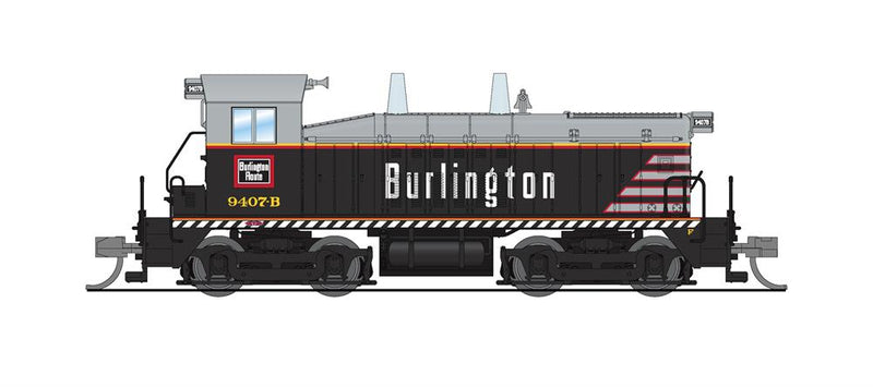 BLI 7486 EMD NW2, CBQ 9407-B, "Burlington" billboard, Paragon4 Sound/DC/DCC, N