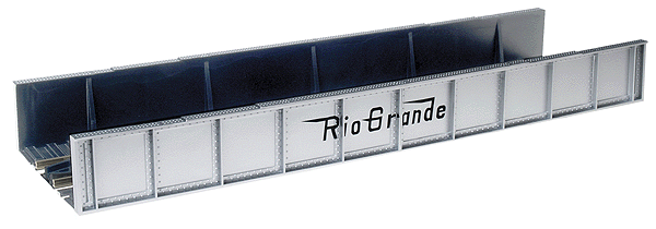 Atlas Model Railroad Co. 150-892 Decorated Plate Girder Bridge w/Code 100 Track -- Denver & Rio Grande Western (silver, black), HO