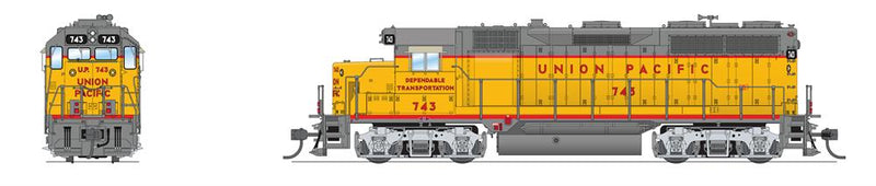 BLI 8229 EMD GP35, UP 743, "Dependable Transportation", No-Sound / DCC-Ready, HO