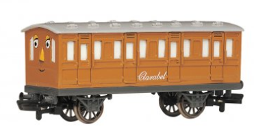 Bachmann 76045 Thomas & Friends Accessories -- Clarabel the Passenger Coach Car (gold), HO