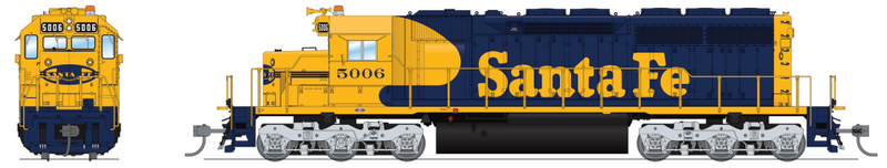 BLI 7631 EMD SD40, ATSF 5010, Blue/Yellow Warbonnet, Paragon4 Sound/DC/DCC, HO