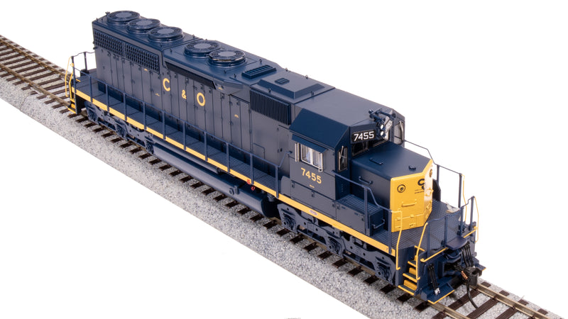 BLI 9032 EMD SD40, C&O 7455, Blue w/ Yellow, No-Sound / DCC-Ready, HO