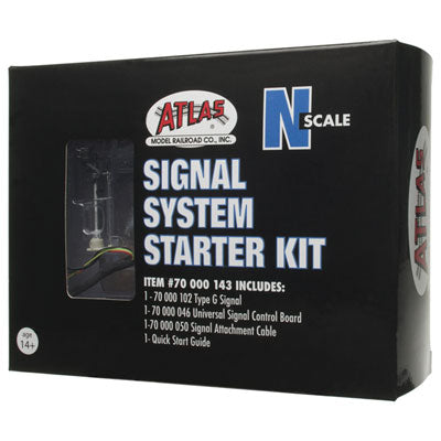 Atlas ATL70000143 Signal Starter Set - All Scales Signal System -- 1 Each: Single-Head Type G Signal, Control Board and Signal Attachment Cable, N Scale