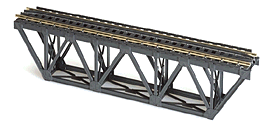 Atlas ATL884 65' Deck Truss Bridge - Kit -- Code 100 Nickel-Silver Rail - 9" 22.9cm, HO Scale