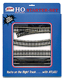 Atlas ATL88 Snap Track Code 100 Starter Set - Nickel-Silver Rail, Black Ties, HO Scale