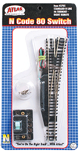 Atlas ATL2705 Code 80 No. 6 Remote Turnout (Switch) - Standard Line -- Right Hand, N Scale