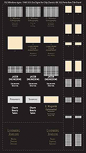 City Classics 702 1940s-50s Window Signs, HO Scale