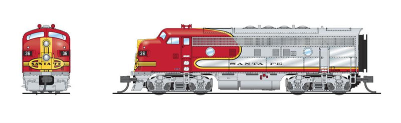 BLI 7728 EMD F3A, ATSF 36C, Warbonnet, Paragon4 Sound/DC/DCC, N