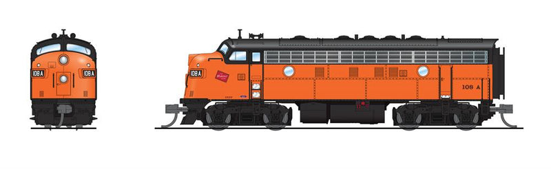 BLI 9082 EMD F7A, MILW 113A, Orange & Black, No-Sound / DCC-Ready, N