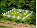 Atlas Model Railroad Co. 779 Sheep (12 white, 1 black), HO