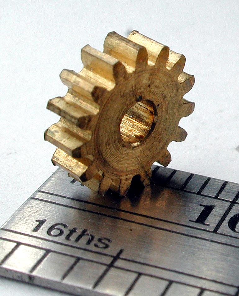 Northwest Short Line 77615-6 KMT Brass Tower Gears -- 15T, All Scales
