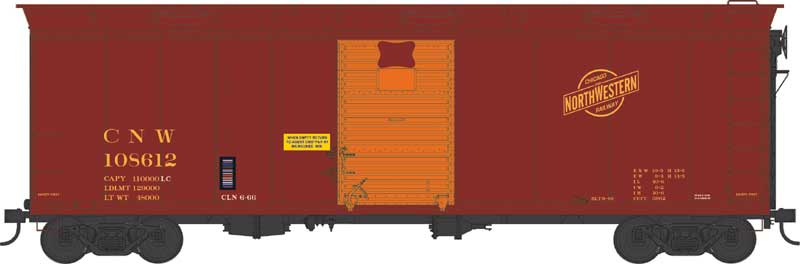 PREORDER Bowser 43154 HO 40' Single-Door Boxcar w/Roof Hatches - Ready to Run -- Chicago & North Western