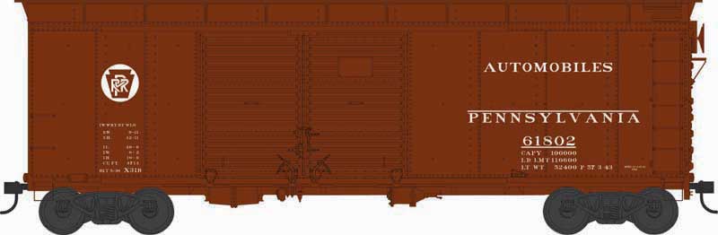 PREORDER Bowser 43316 HO X31B Double-Door Round Flush Roof Boxcar - Ready to Run -- Pennsylvania Railroad