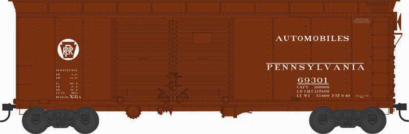 PREORDER Bowser 43319 HO X31A Double-Door Round Flush Roof Boxcar - Ready to Run -- Pennsylvania Railroad