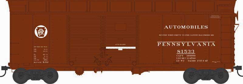 PREORDER Bowser 43336 HO X31F Double-Door Turtle-Roof Boxcar w/Loader - Ready to Run -- Pennsylvania Railroad