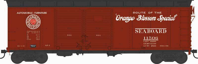 Bowser 43343 HO X31 Double-Door Round Flush Roof Boxcar - Ready to Run -- Seaboard Air Line