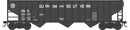 PREORDER Bowser 43462 HO 70-Ton 14-Panel 3-Bay Hopper - Ready to Run -- Durham and Southern