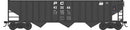 PREORDER Bowser 43477 HO 70-Ton 14-Panel 3-Bay Hopper - Ready to Run -- Penn Central