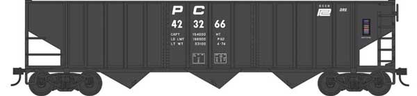 PREORDER Bowser 43477 HO 70-Ton 14-Panel 3-Bay Hopper - Ready to Run -- Penn Central