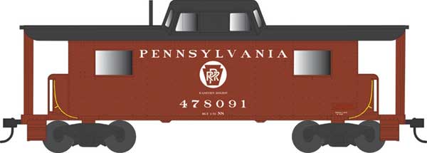 PREORDER Bowser 43424 HO PRR Class N8 Steel Center-Cupola Cabin Car (Caboose) - Ready to Run -- Pennsylvania Railroad