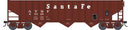 PREORDER Bowser 43486 HO 70-Ton 14-Panel 3-Bay Hopper - Ready to Run -- Santa Fe