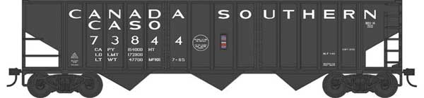 PREORDER Bowser 43447 HO 70-Ton 14-Panel 3-Bay Hopper - Ready to Run -- Canada Southern