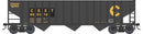 PREORDER Bowser 43450 HO 70-Ton 14-Panel 3-Bay Hopper - Ready to Run -- Chessie CSXT