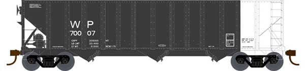 PREORDER Bowser 43549 HO 100-Ton 3-Bay Open Hopper - Ready to Run - Executive Line -- Western Pacific