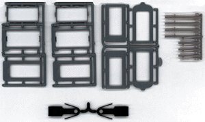 American Limited Models 9606 Working Diaphragm Kits - 6 Pair -- For Walthers Budd Cars - Includes Budd Striker Plate & Coupler Adapter, HO Scale