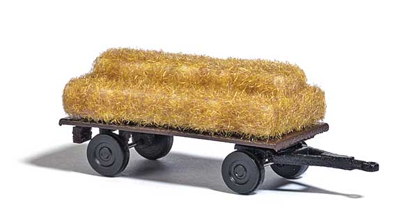 Busch Gmbh & Co Kg 8365 Hay Trailer - Assembled -- Black, N Scale