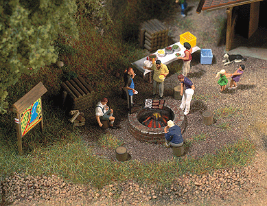 Busch Gmbh & Co Kg 5407 Campfire Scene, HO Scale