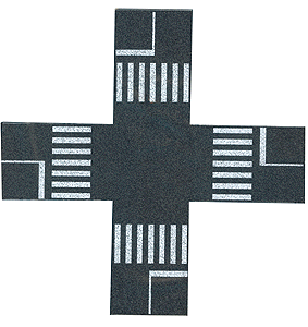 Busch Gmbh & Co Kg 7075 Pedestrian Crossing -- Self Adhesive for 1-9/16"  40mm Street, N Scale