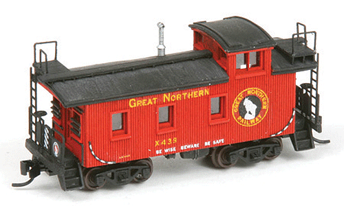American Model Builders 550 Great Northern 25' Wood Cupola Caboose - Kit -- 1950s Modernized Version (Undecorated), N Scale