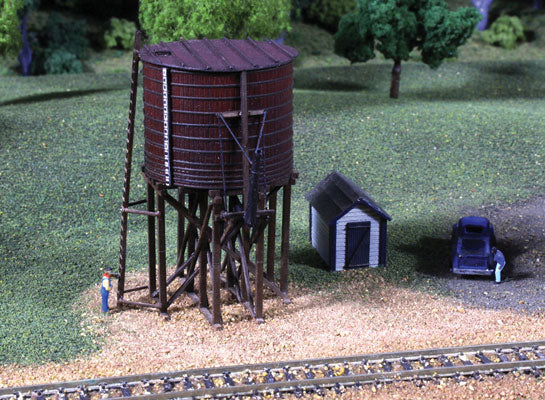 American Model Builders 626 Standard Water Tank with Pump House -- Laser-Cut Wood Kit, N Scale