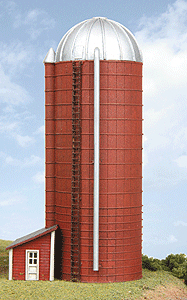 American Model Builders 620 Laserkit(R) Farm Silo w/Shed Kit -- 2-1/2 x 1-1/2 x 4-1/2" 6.4 x 3.8 x 11.4cm, N Scale