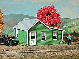 American Model Builders 698 Company Houses 3-Pack - LASERkit(R) -- Kit - 1-1/2 x 1-1/2 x 1" 3.7 x 3.7 x 2.5cm, N Scale