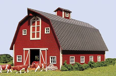 American Model Builders 619 Country Barn -- 4-1/2 x 3 x 3-1/2" 11.2 x 7.5 x 8.7cm, N Scale