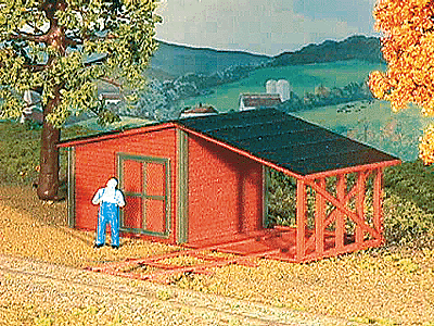 American Model Builders 792 Gandy Dancer's Shack - LASERkit(R) Xpress -- Kit - 3-1/2 x 1-1/2 x 1-1/2" 8.7 x 3.7 x 3.7cm, HO Scale