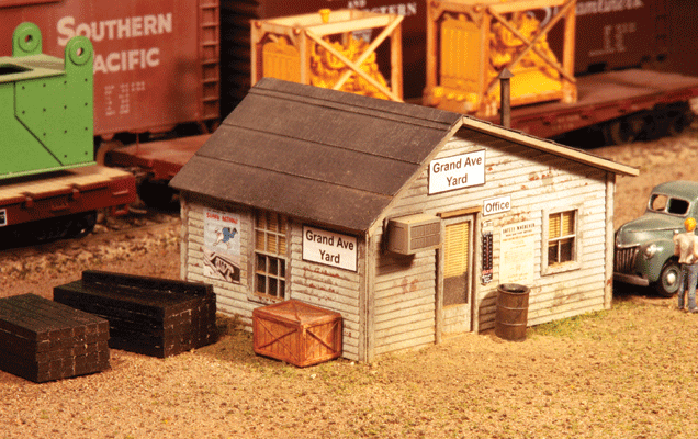 American Model Builders 795 Grand Avenue Yard Office - LASERkit(R) -- Kit - 3-1/2 x 2-1/2 x 2" 8.9 x 6.4 x 5.1cm, HO Scale