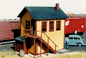 American Model Builders 709 Lineside Structures(R) Kit -- Yard Office - 2-1/2 x 1-3/4 x 3" 10 x 4.3 x 7.5cm, HO Scale