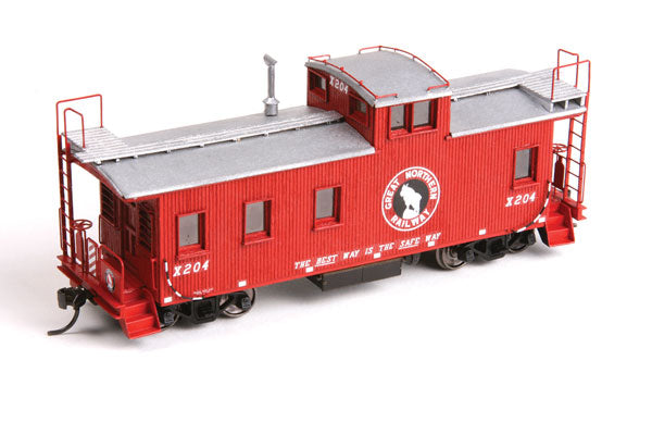 American Model Builders 880 Great Northern 30' Wood Caboose w/Tougue & Groove Siding - Laser-Cut Wood Kit -- Undecorated (Less Trucks, Couplers & Decals), HO Scale