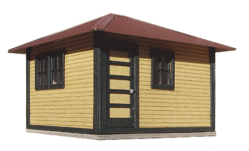 American Model Builders 175 ATSF Standard Yard Equipment & Facilities LaserKit(R) -- Signal Maintainer's House 2 x 1-3/4 x 1-3/4" 5 x 4.3 x 4.3cm, HO Scale