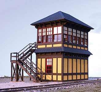 American Model Builders 185 Pennsylvania MO Tower - LASERkit(R) -- Kit - 5 x 3 x 4-1/2" 12.7 x 7.6 x 11.4cm (Includes Stairs), HO Scale