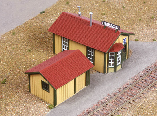 American Model Builders 194 Laser-Cut Wood Kit -- Boron Station, HO Scale