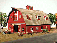 American Model Builders 119 Country Barn - LASERkit(R) -- Kit -7-1/2 x 5-1/2" 18.8 x 13.8cm, HO Scale